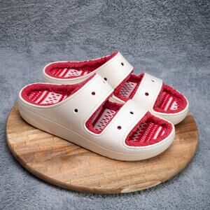 CROCS CLASSIC COZZZY SWEATER SANDAL Holiday Fall Slide Men's Size 13 EUC